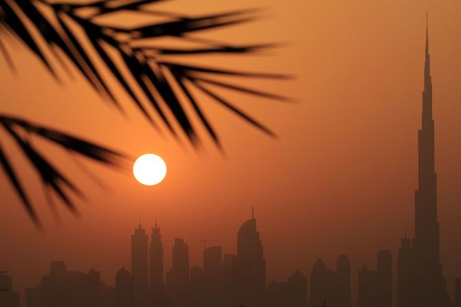 Palm trees and dizzying skyscrapers -- welcome to Dubai. This view from the clubhouse terrace at Al Badia Golf Club underlines what weather you can expect most of the year in the Emirate.