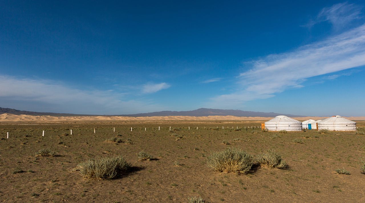 Mongolia enjoys around 250 sunny days of the year.<br />In springtime, a network of ger camps like this begins sprouting in major tourist areas to cater for the growing number of visitors.<br />Travel season starts in May and peaks around July during the Naadam festival. The weather starts to cool in September but travel is still comfortable in October when Mongolia holds major celebrations such as the Eagle Festival,  a huge gathering of hunters and their eagles.<br />