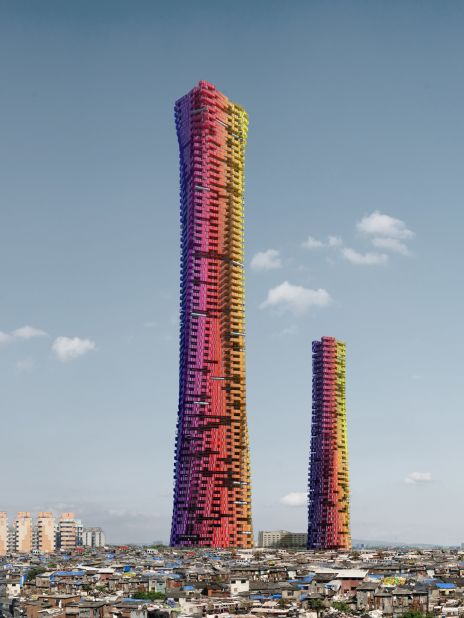 The architects aim to construct two towers, the larger of which would be the tallest in India at 400 meters tall. 