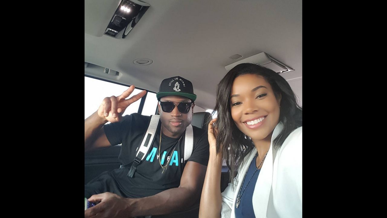 Actress Gabrielle Union takes a selfie with her husband, basketball star Dwyane Wade, while visiting her hometown of Omaha, Nebraska, on Friday, September 4. "In these Omaha streets," <a href="https://instagram.com/p/7OUKaEp-T9/?taken-by=gabunion" target="_blank" target="_blank">she wrote on Instagram.</a>