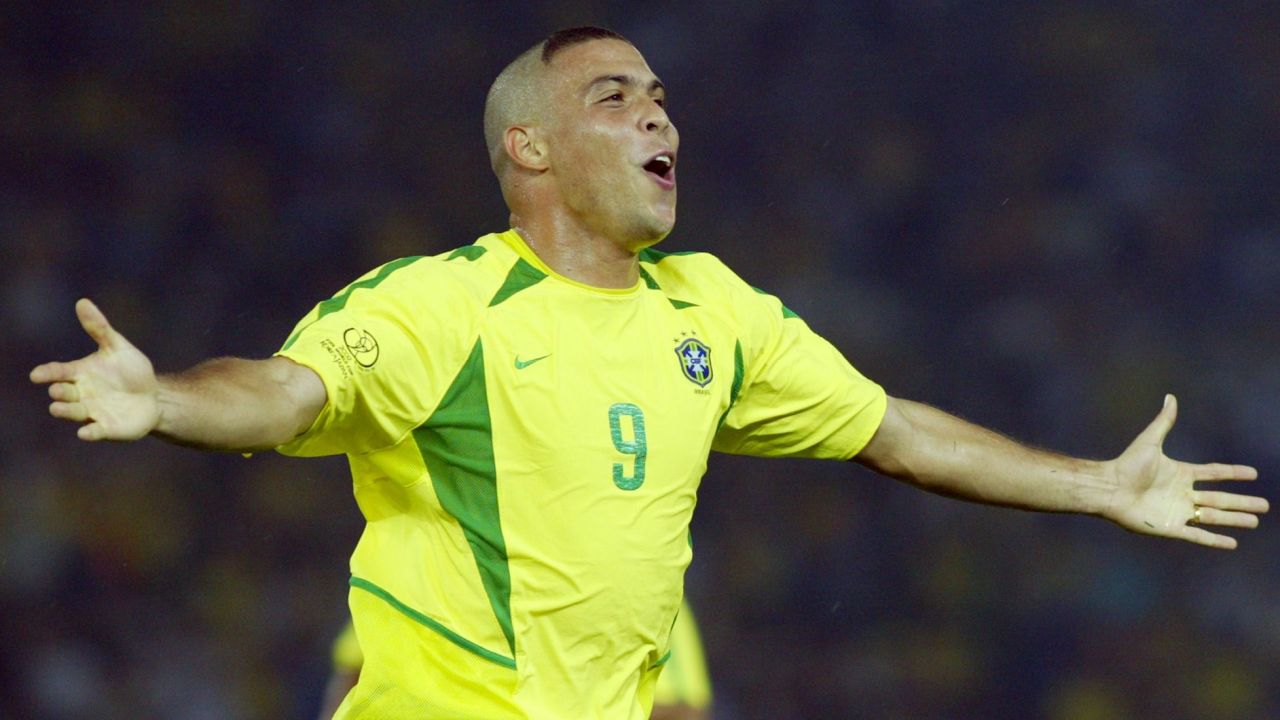 Ronaldo scored 62 goals in 98 games for Brazil.