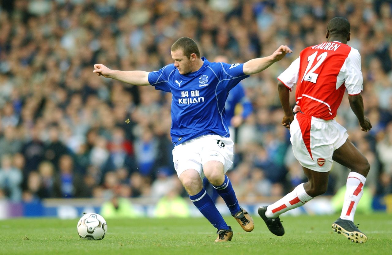 Rooney made the English Premier League sit up and take notice as a precocious 16 year old. His first goal came for his old team Everton against Arsenal at Goodison Park in Liverpool on October 19, 2002. Everton won 2-1.
