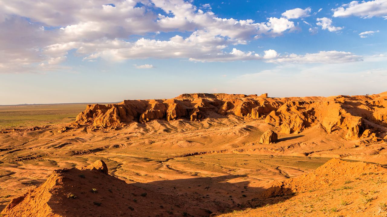 South Gobi's Flaming Cliffs -- Mongolia's answer to the Grand Canyon.