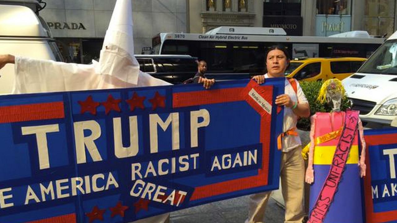 Make America Racist again sign Trump