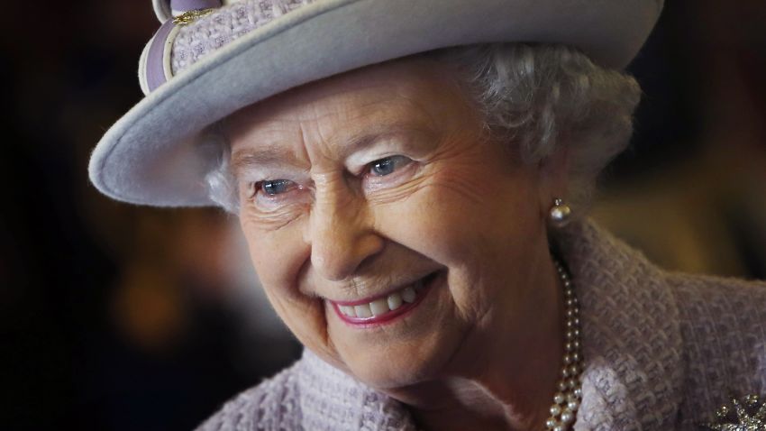 LOSSIEMOUTH, SCOTLAND - NOVEMBER 20:  Queen Elizabeth II is seen during a visit to RAF Lossiemouth on her 67th wedding anniversary on November 20, 2014 in Lossiemouth, Scotland. It was the Queen's first visit to the base since 2003.  (Photo by Danny Lawson - WPA Pool/Getty Images)