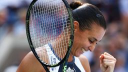 NEW YORK, NY - SEPTEMBER 09:  Flavia Pennetta of Italy celebrates after defeating Petra Kvitova of Czech Republic during their Women's Singles Quarterfinals match on Day Ten of the 2015 US Open at the USTA Billie Jean King National Tennis Center on September 9, 2015 in the Flushing neighborhood of the Queens borough of New York City.  (Photo by Clive Brunskill/Getty Images)
