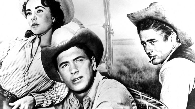 Hudson scored his only Oscar nomination as Bick Benedict in the 1956 epic "Giant," with Elizabeth Taylor as his wife and James Dean, right, as his rival. He played a stubborn cattle rancher battling change in oil-rich Texas in the George Stevens film based on Edna Ferber's novel. Taylor, a good friend, later became a passionate AIDS activist. A year after "Giant," Hudson topped the <a href="index.php?page=&url=https%3A%2F%2Ftbmovielists.wordpress.com%2Fquigleys-top-ten-box-office-champions-by-year%2F" target="_blank" target="_blank">list of box-office stars in America</a>. He continued to appear in the Top 10 through 1964.