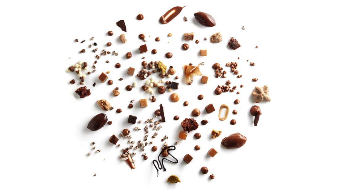 Chocolate Anarchy is an explosion of different types and textures of cocoa. There are 50 constituent parts. 