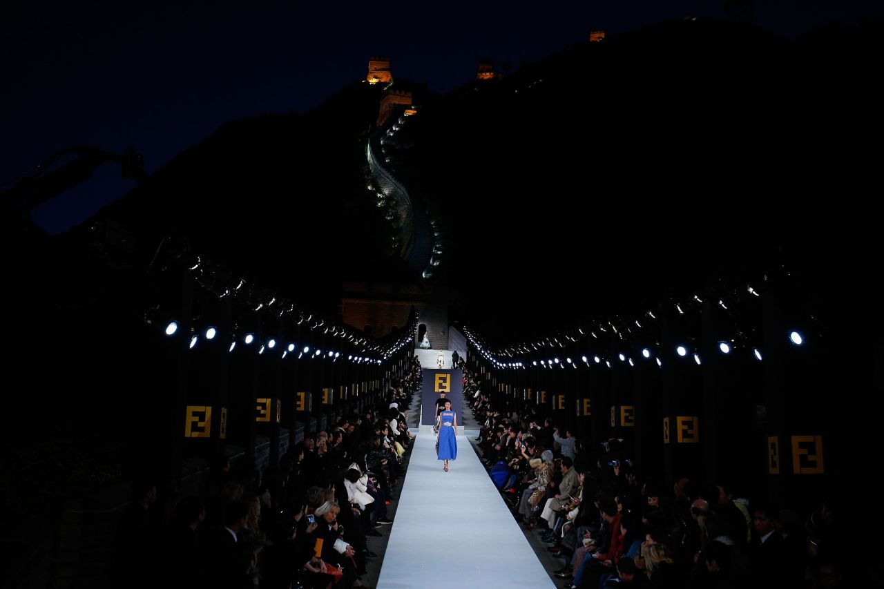 Produced by Karl Lagerfeld, this iconic fashion show by Fendi turned the Great Wall of China into an extravagant catwalk. 