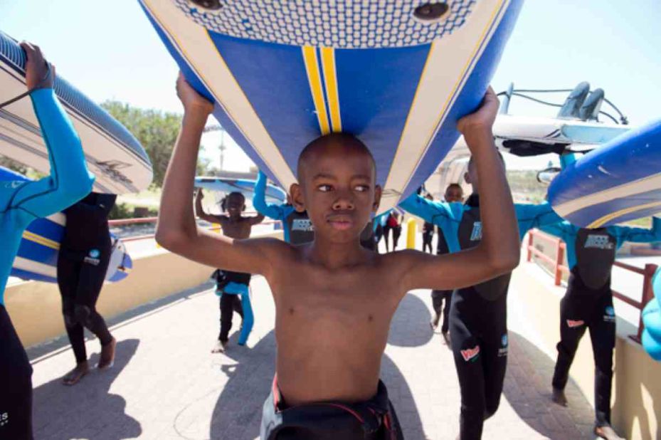 Waves for Change (W4C) uses surfing to help children. "Each year, with the help of sponsors, we provide over 100 wetsuits and 60 boards that keep 250 kids per week in the water," says W4C founder Tim Conibear.