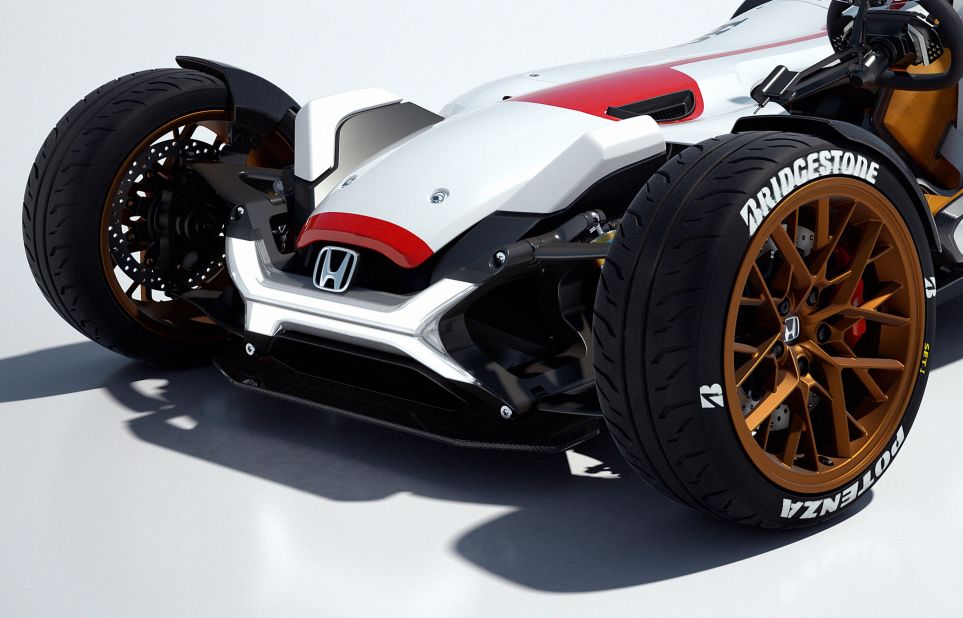 Project 2&4's motor racing DNA is also clearly visible from above. Whether this pocket rocket will ever get built is another matter, but it will take pride of place on the Honda stand at the Frankfurt Motor Show (September 15-27).