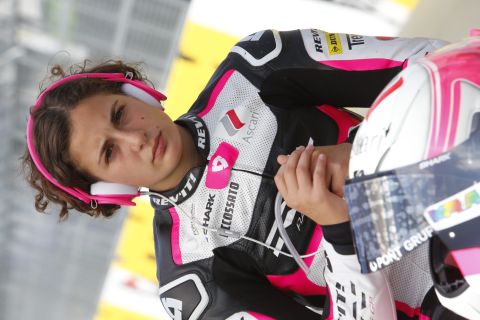 Carrasco believes gender is irrelevant when racing, but suspects men try harder when they're racing her. 