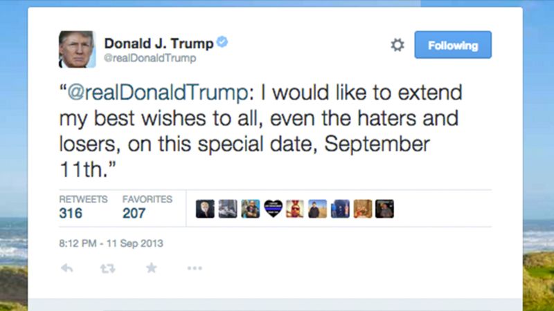 This Is The 9 11 Tweet That Donald Trump Deleted Cnn Politics