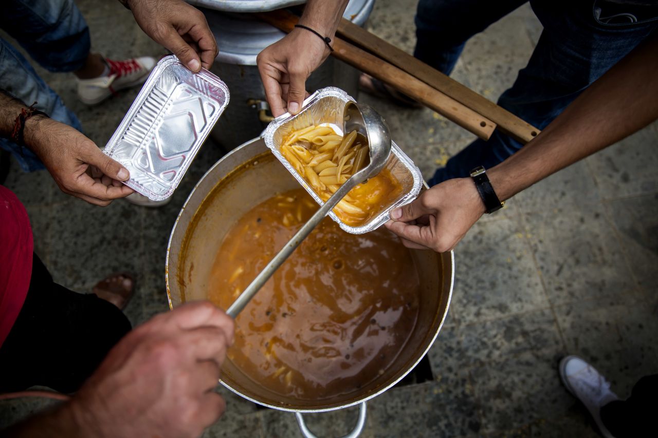 Local relief agencies work to feed the migrants before they make their onward journey. The U.N. says approximately 50 boats of migrants land on Lesbos each day, depositing from 1,500 to 3,000 new immigrants.