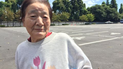 Hideko Yamamoto, 77, was evacuated via helicopter with her son.