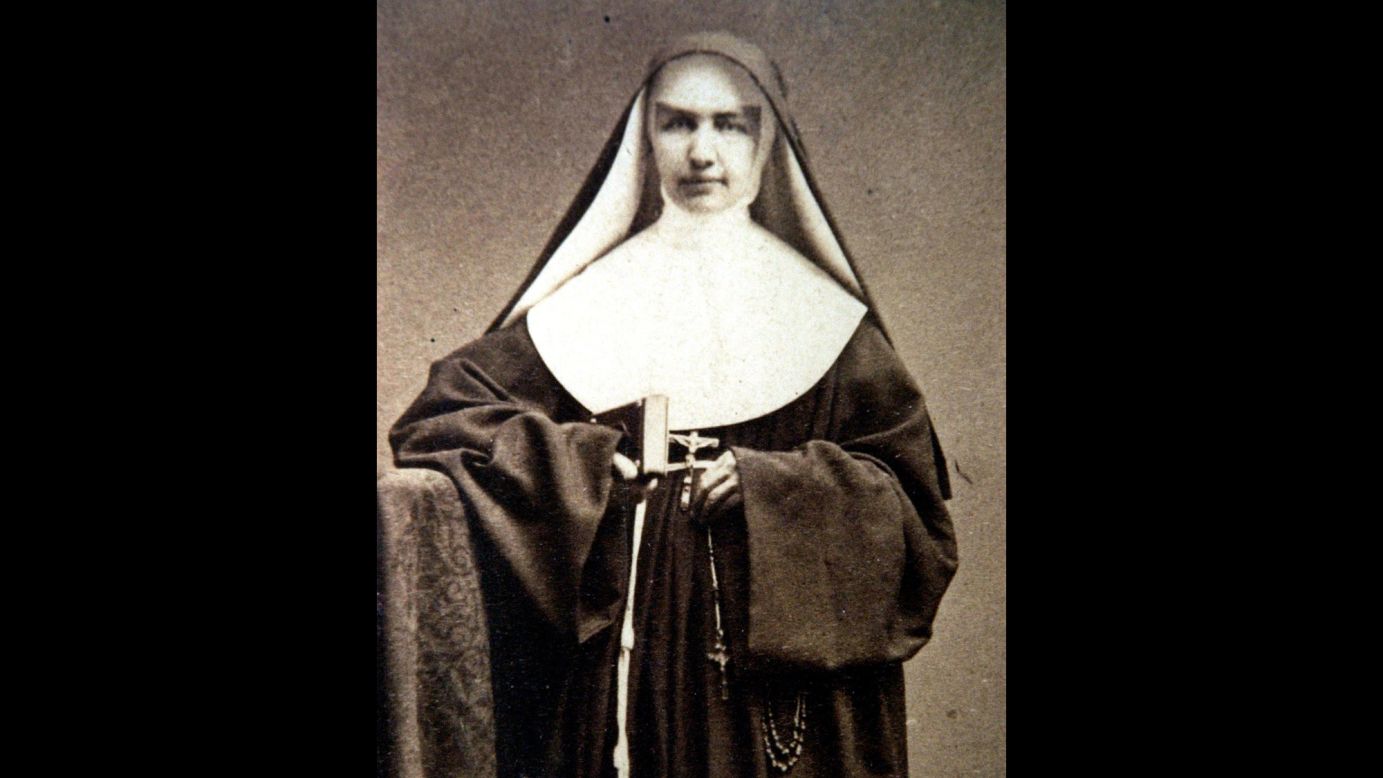 <strong>St. Marianne Cope</strong> was born Barbara Koob in 1838 in West Germany, but her family moved to the United States when she was an infant. She joined the Sisters of St. Francis in her early 20s and received the name "Sister Marianne." She is best known for her work with people afflicted with leprosy in Hawaii. She died in Hawaii in 1918.