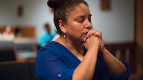 Araceli Cruz, 44, says it took years for parishioners from different backgrounds at Our Lady of Fatima to learn to get along. Now, she's worried the battle will start all over again, as the largely Latino church merges into a new parish.