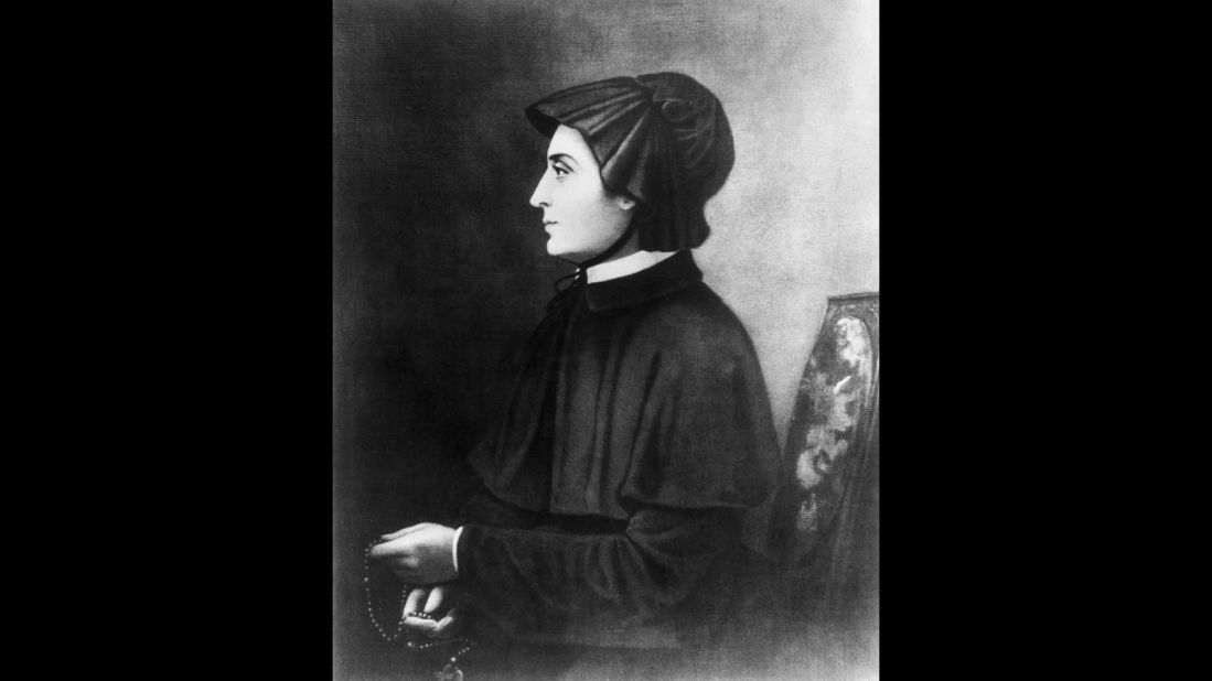 <strong>St. Elizabeth Ann Bayley Seton</strong> (1774-1821) was canonized as the first American-born saint in 1975. Seton converted to Catholicism after her husband's death. She founded the Sisters of Charity of St. Joseph, the first order of religious women in America, as well as several schools.