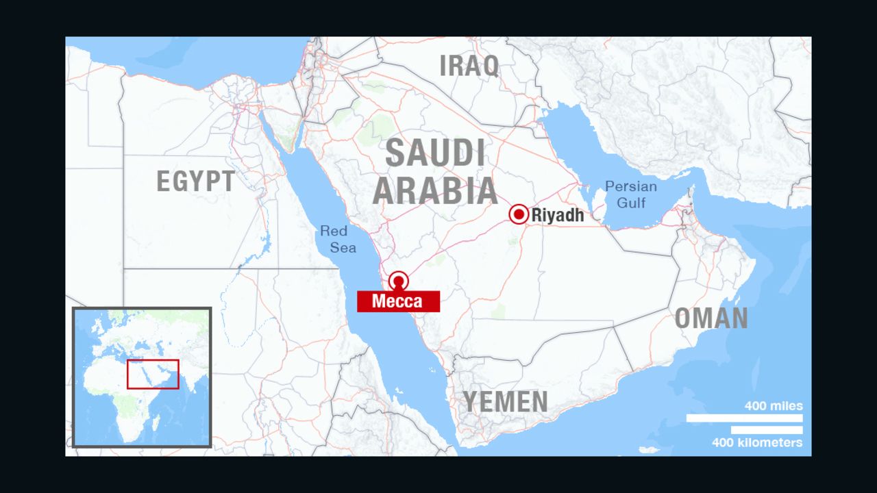 Mecca locator map