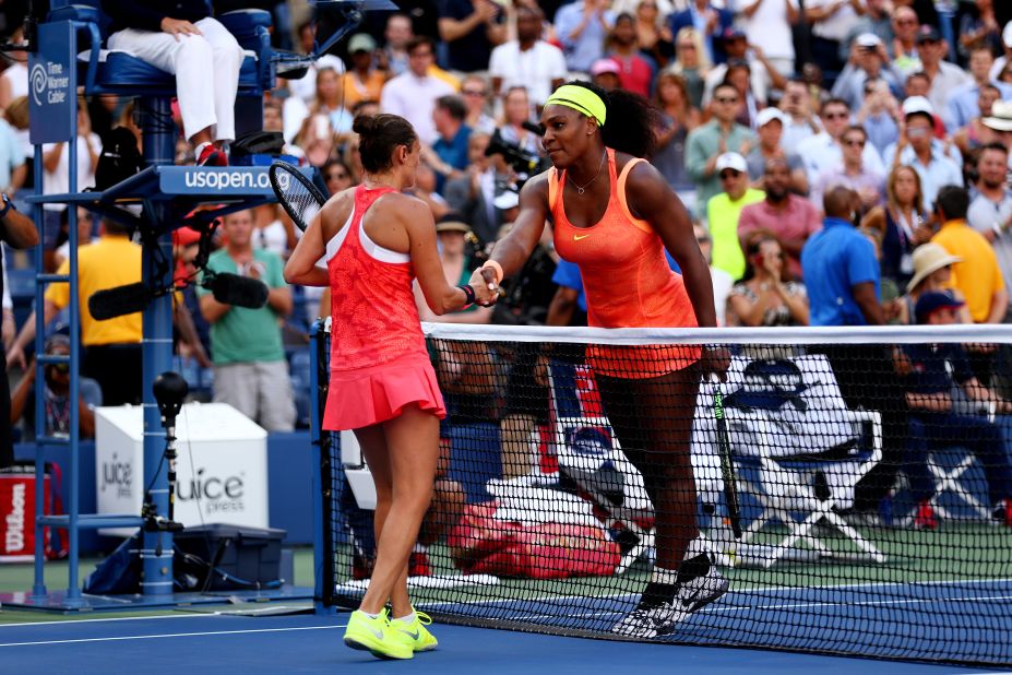 Serena was on the brink of a calendar grand slam before she was beaten in the semifinals of the U.S. Open by Italy's Roberta Vinci. It was one of the biggest shocks in recent memory and left her slam record in 2015 as played 27, won 26.