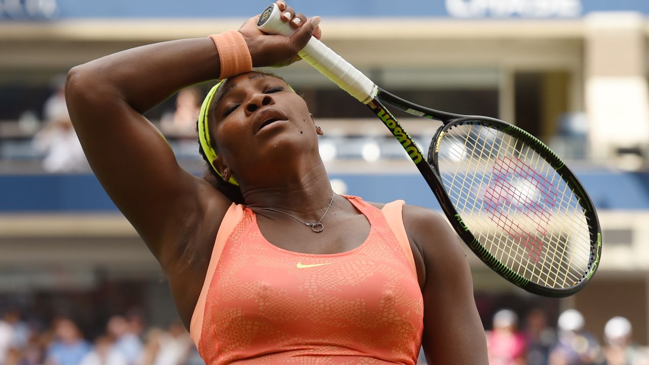 Williams during her loss to Vinci at last year's U.S. Open.