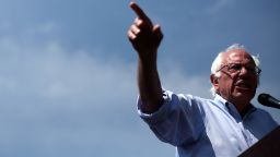 Democratic presidential candidate U.S. Sen. Bernie Sanders (I-VT) speaks while campaigning on August 16, 2015 in Eldridge, Iowa.