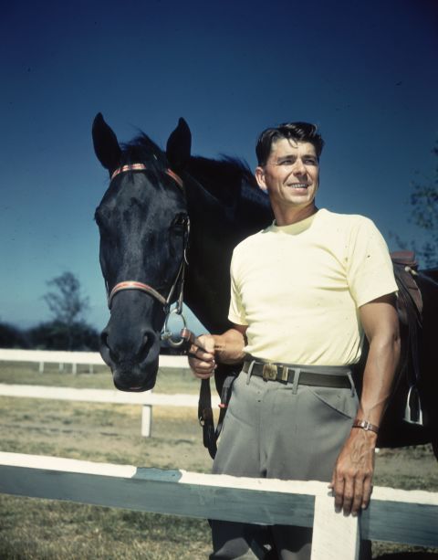 Reagan -- seen in this 1935 portrait -- enjoyed horseback riding.