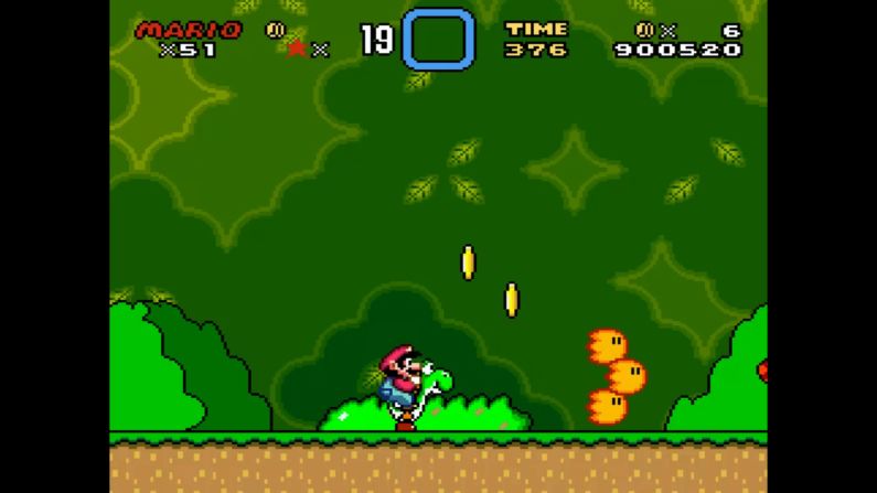 Nintendo moved into 16-bit graphics with "Super Mario World," which launched the Super Nintendo Entertainment System.