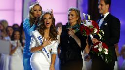 Miss America 2015 Kira Kazantsev, left, crowns Betty Cantrell as Miss America 2016 on Sunday, September 13.