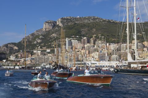 All of the activities played out along Monaco's stunning shoreline, with blue skies and bright sunshine overhead.
