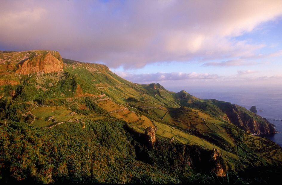 Flores is one of nine islands that make up Portugal's Azores region. It's famous for its volcanoes, blue hydrangeas and steep seaside cliffs. 