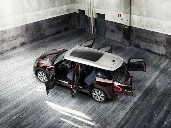 The Clubman is back. The largest model in the MINI range features four side doors, but keeps the outgoing model's twin 'barn' doors at the rear -- making it six doors in all. MINI says the new Clubman has "generous space for five occupants, excellent luggage capacity and classic MINI driving characteristics."