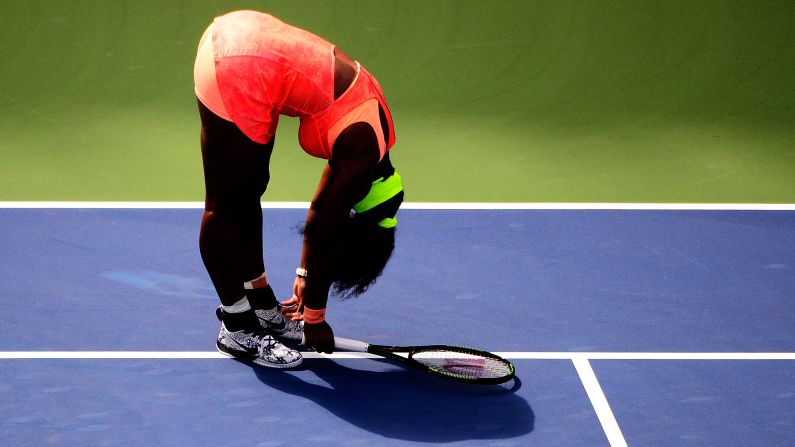 Serena Williams reacts during her U.S. Open semifinal match on Friday, September 11. Williams lost to Roberta Vinci, <a href="index.php?page=&url=http%3A%2F%2Fwww.cnn.com%2F2015%2F09%2F11%2Ftennis%2Fu-s-open-serena-vinci-federer-djokovic%2F" target="_blank">ending her quest</a> to win all four majors this season.