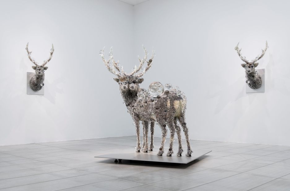 From mountains made of dreamlike foam to taxidermy lions covered with dew-drop beads, master alchemist Kohei Nawa gives a tour to some of his greatest creations so far...