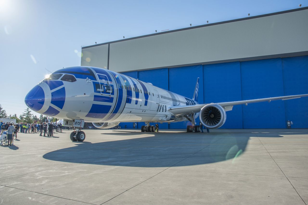 The fleet of themed planes has been launched as a tie-in with the December premiere of "Star Wars: The Force Awakens."