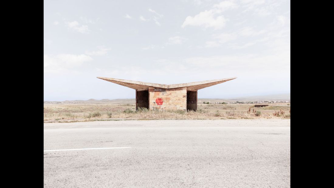 "For example, in Armenia a lot of the bus stops are raw, heavy concrete -- like a brutalist style of architecture," Herwig adds. "But at the same time they're light, with a lot of things protruding from them. They tried to be creative."