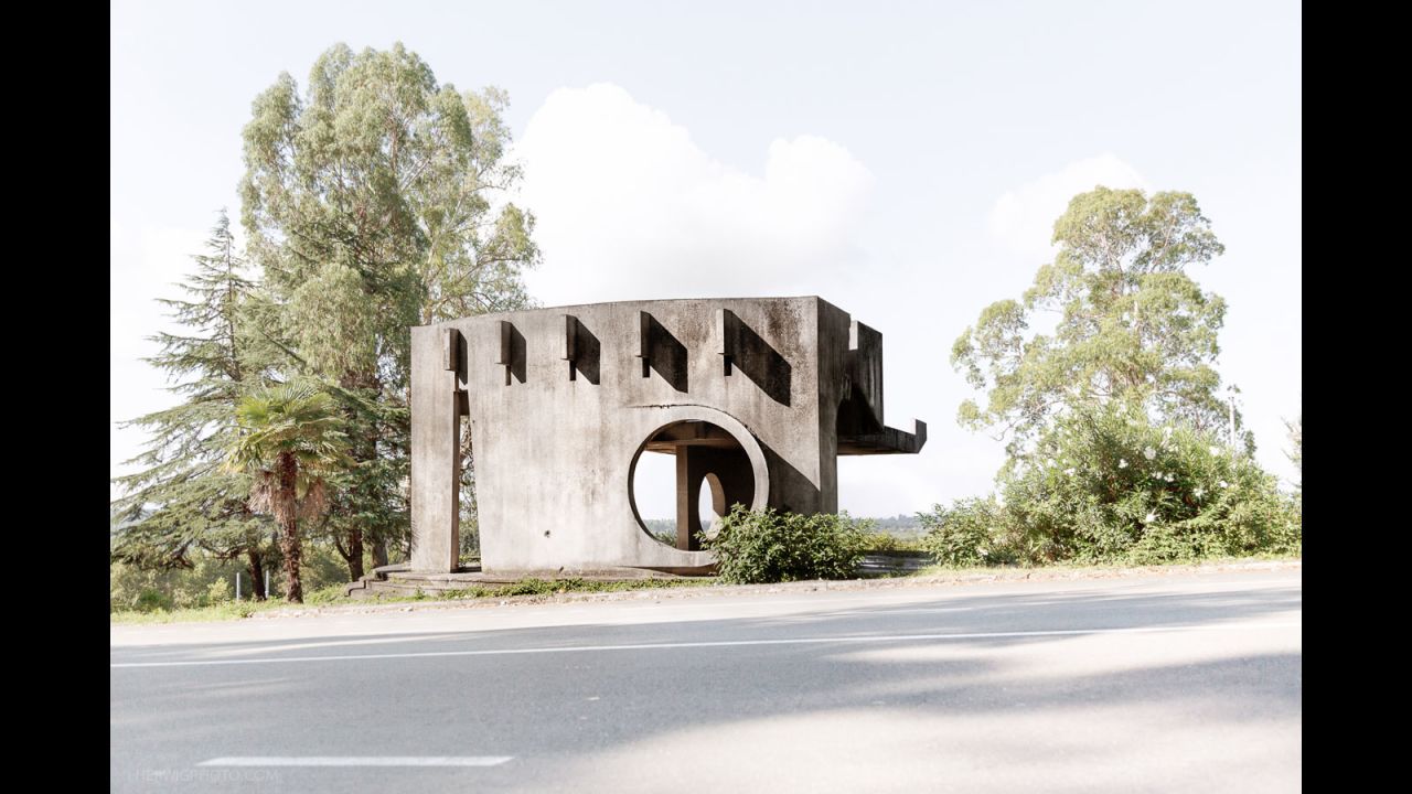 Herwig says his favorite shelters are the designs which tend towards the more bizarre.  Many of the most striking designs he found are in the disputed region of Abkhazia.
