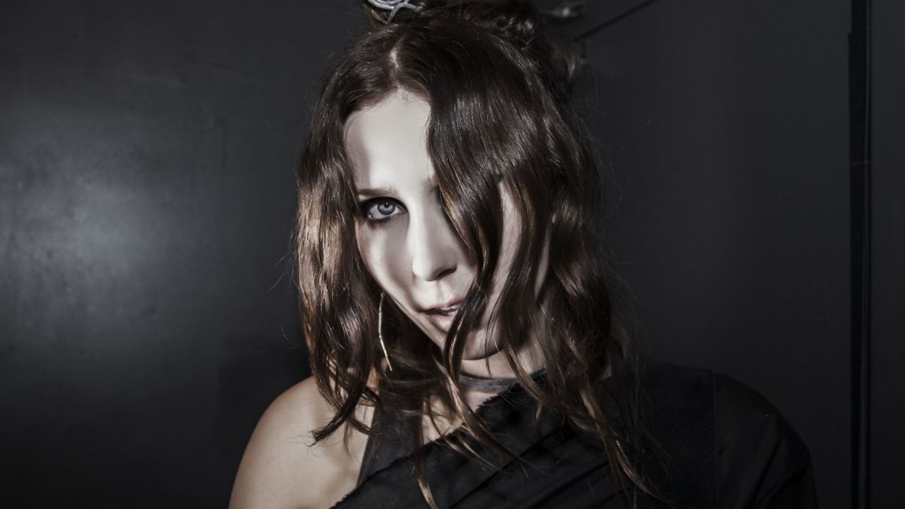 Chelsea Wolfe, backstage in Washington D.C., is on a tour promoting her new album "Abyss."