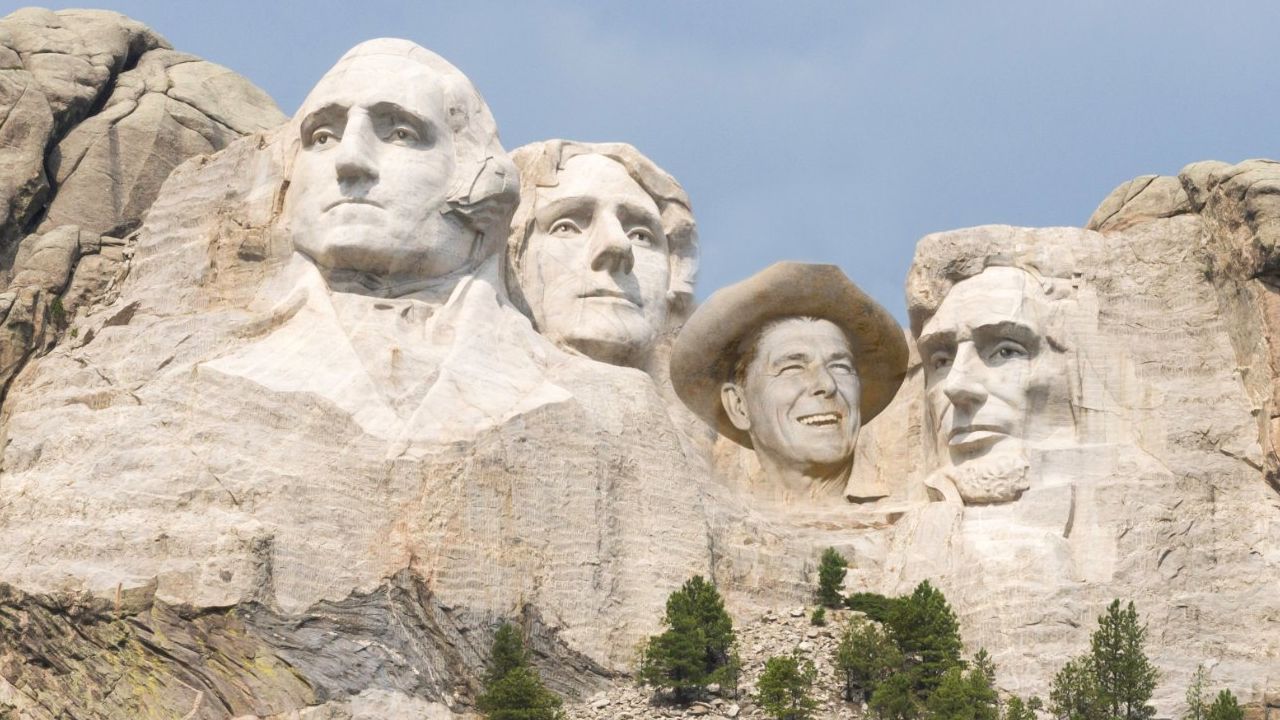 Mount Rushmore with Reagan 