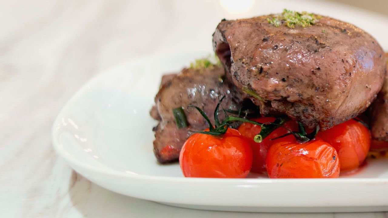 The menu of Lollapalooza features some unusual ingredients including lamb's heart (pictured).