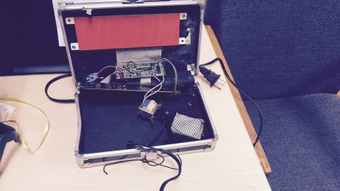 A photo police provided showing the clock Ahmed made