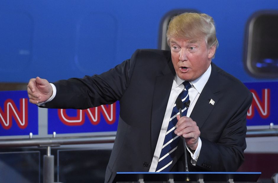Trump, the front-runner in the polls, was on the attack early in the debate.