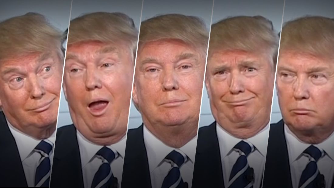 Many people on the Internet decided that GOP candidate Donald Trump is the most expressive person running for president. Here's a look at his many facial expressions: 