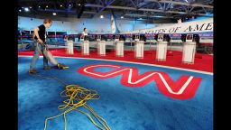 SIMI VALLEY, CA  - SEPT 16: Preparation for the CNN Republican Candidate Debate at the Reagan Presidential Library on September 16, 2015. Jake Tapper will be the moderator for the CNN Republican Presidential Candidate Debate from the Library on the 17th.