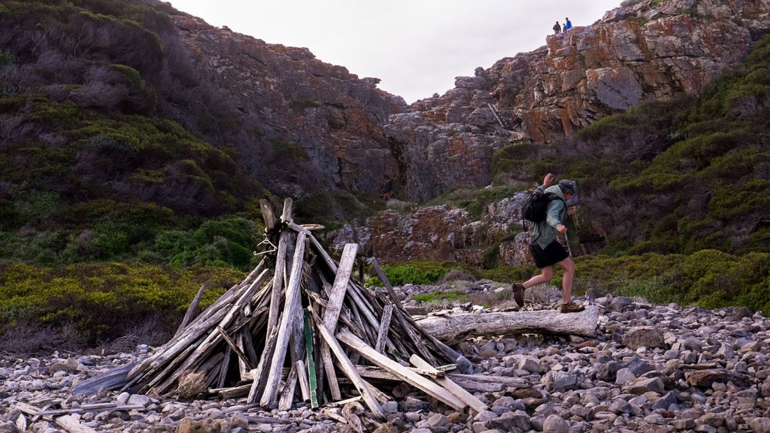 The trail starts inland and leads to the coast, with five overnight stops along the way.