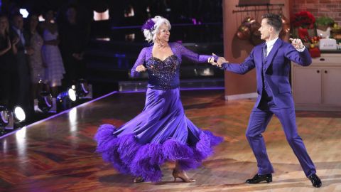 Chef Paula Deen, who was partnered with Louis Van Amstel, was voted off in week five of the show. 