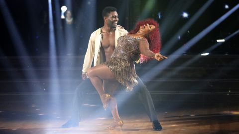 Singer Chaka Khan, who was partnered with Keo Motsepe, was voted off the show in week two.