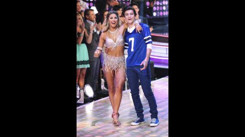 Teen social media sensation Hayes Grier was paired with pro dancer Emma Slater. He was eliminated in week seven. 