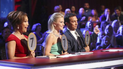 The "Dancing with the Stars" season 21 judges are Carrie Ann Inaba, left, Julianne Hough and Bruno Tonioli. 
