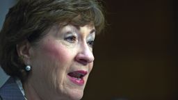 Sen. Susan Collins (R-ME), speaks during a hearing of the Senate Health, Education, Labor, and Pensions Committee which examines the reauthorizing of the Higher Education Act, focusing on combating campus sexual assault.
